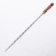 Шампур нержавеющий 620*12*3 мм с деревянной ручкой в Пензе