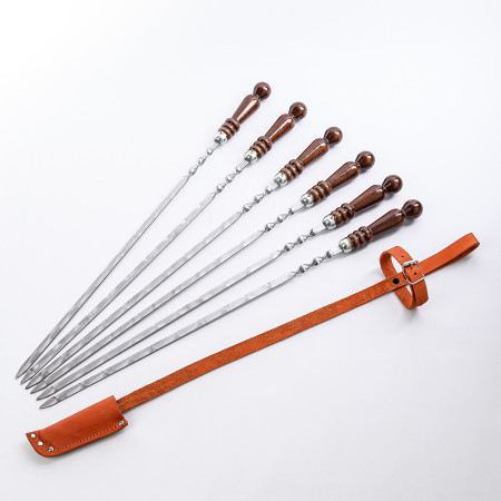 A set of skewers 670*12*3 mm in a leather quiver в Пензе